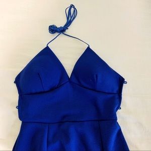 Blue Strapped Back Dress
